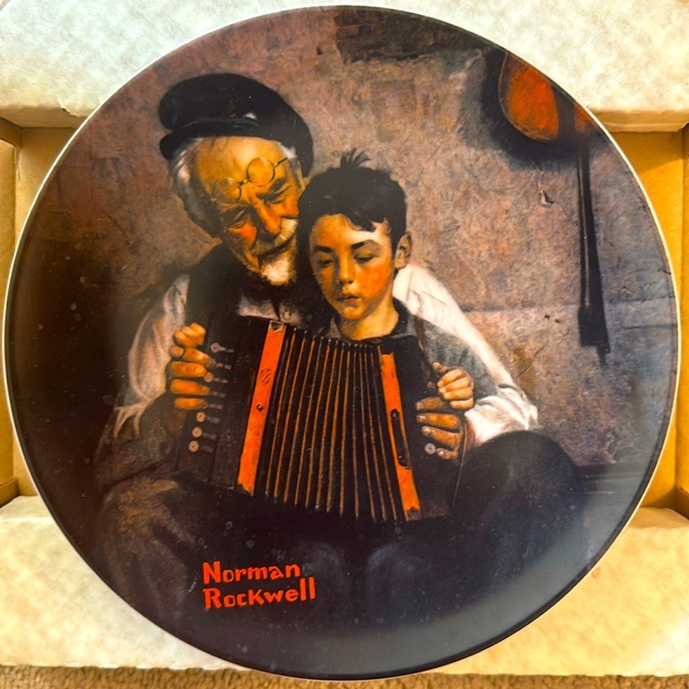 Norman Rockwell plate-“The Music Maker” with CoA